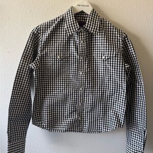 Rare Ralph Lauren Purple Label 100% Silk Western Snap Button Up Shirt